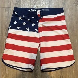 American Flag Swim Shorts